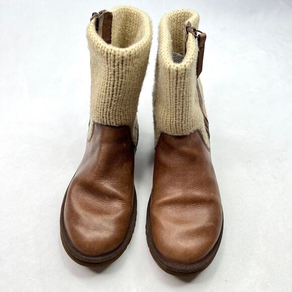 UGG Rosalie Knit/Leather Mid Calf Boots 7 - Picture 3 of 16